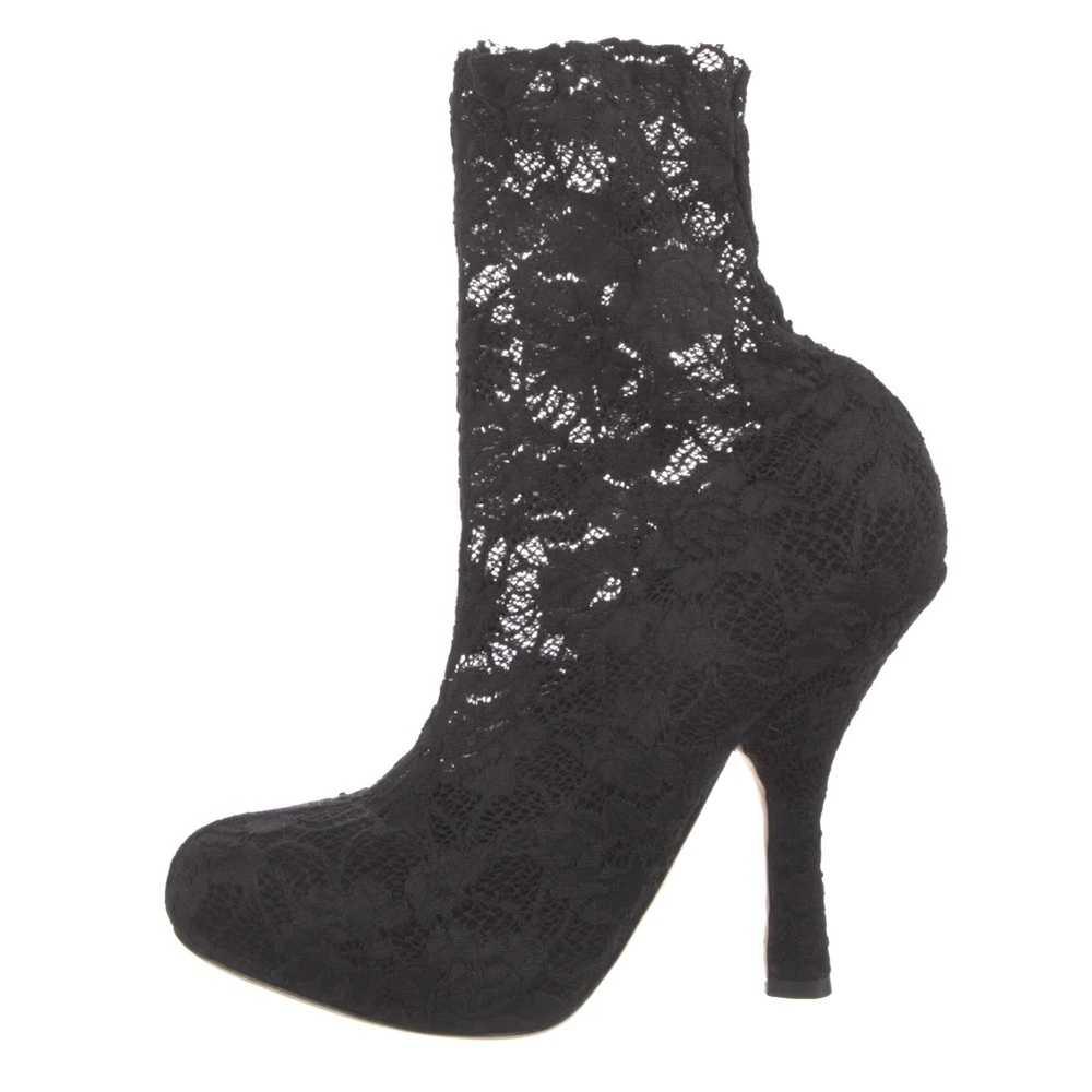 Dolce & Gabbana Lace Sock Ankle Boot